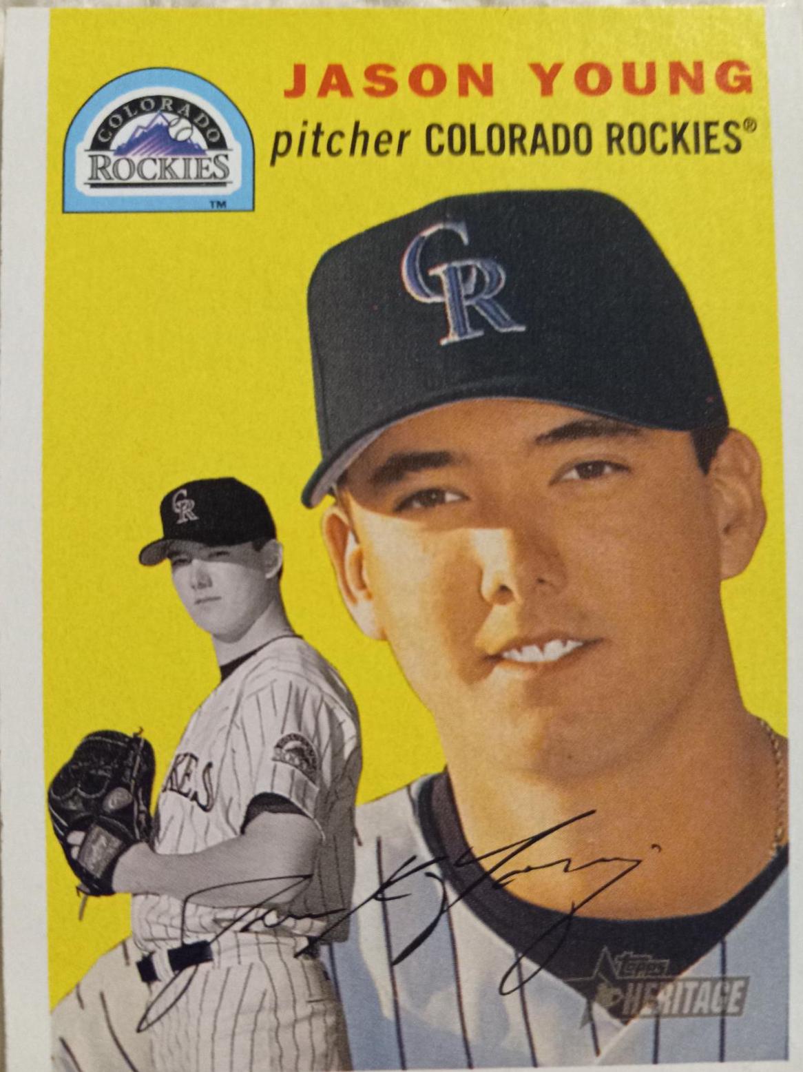 Jason Young #56 Baseball Cards 2003 Topps Heritage