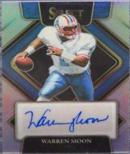 Warren Moon #SIP-WMO Football Cards 2021 Panini Select Signatures Prizm