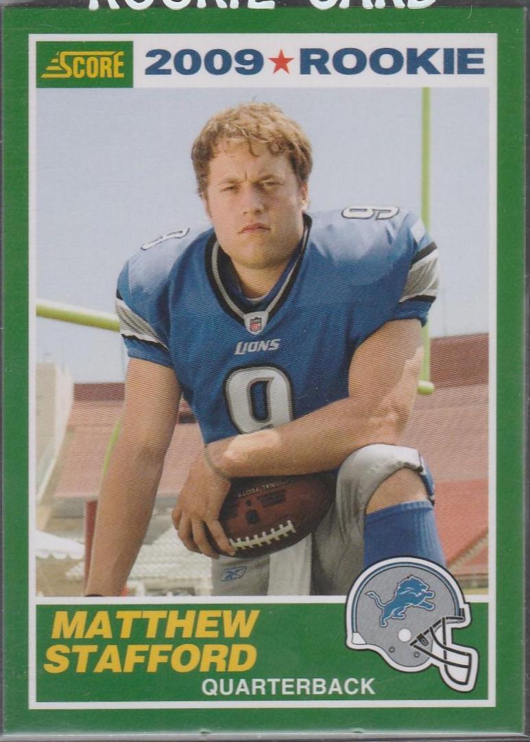 Matthew Stafford #1 Football Cards 2009 Panini Score 1989 Reprints