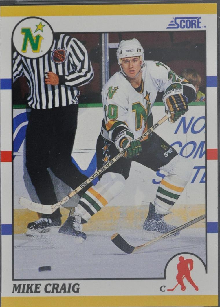 Mike Craig #59T Hockey Cards 1990 Score Rookie Traded