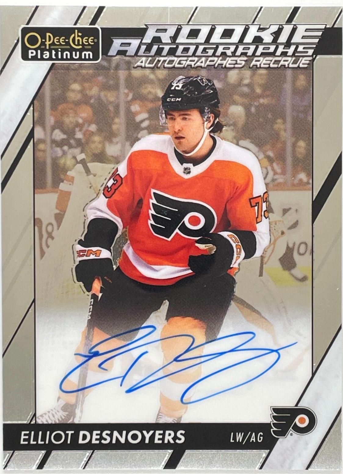 Elliot Desnoyers #R-ED 2023 O Pee Chee Platinum Rookie Autograph Hockey
