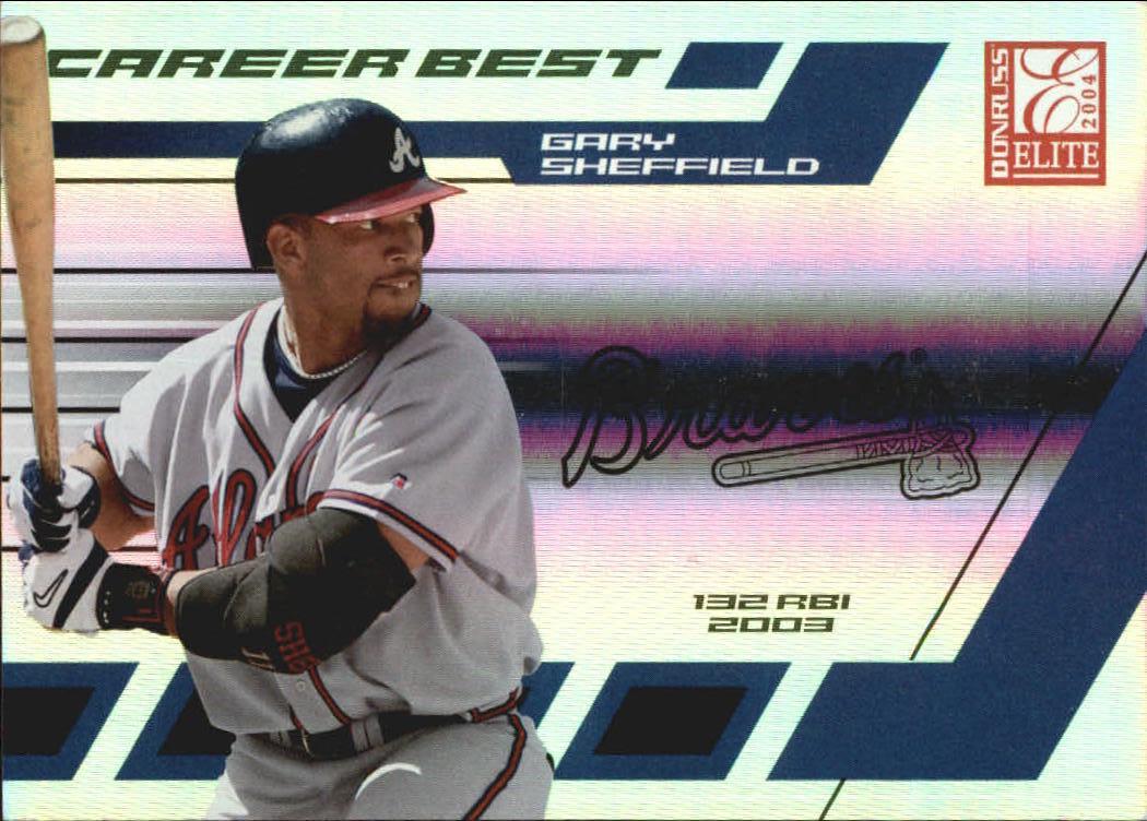 Gary Sheffield #CB-15 Baseball Cards 2004 Donruss Elite Career Best