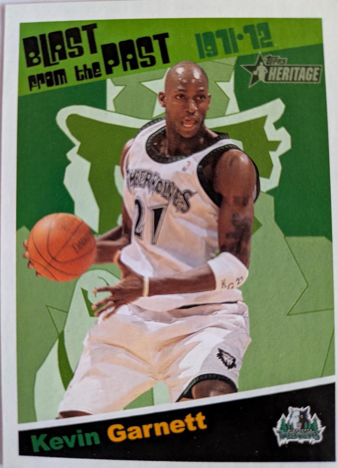 Kevin Garnett #OH14 Basketball Cards 2000 Topps Heritage Blast From the Past