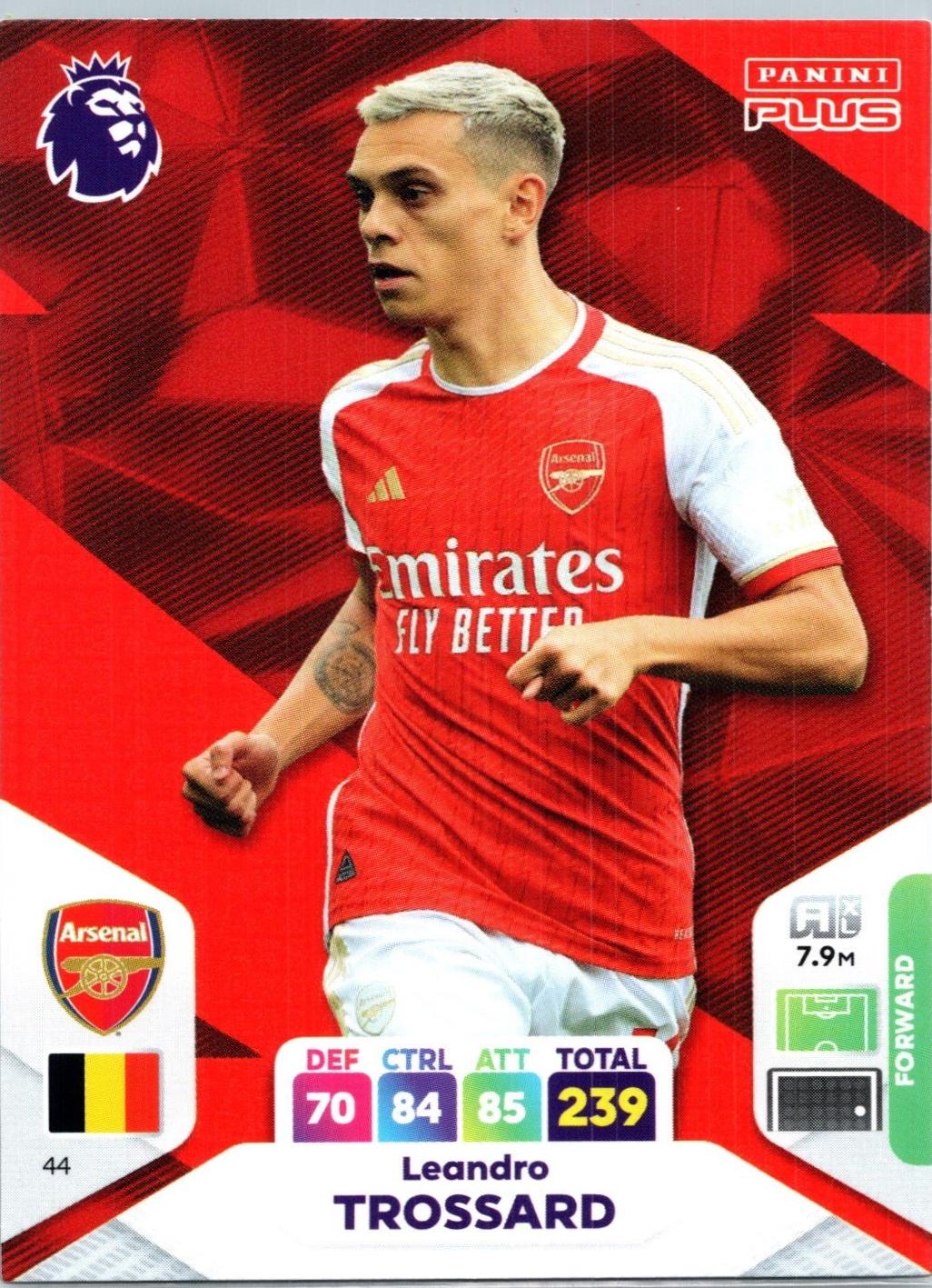 Leandro Trossard #44 Soccer Cards 2024 Panini Adrenalyn XL Premier League