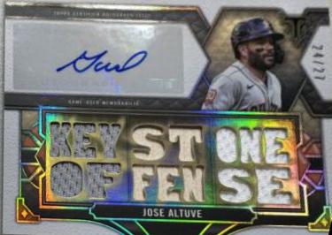 Jose Altuve #TTAR-JAL1 2022 Topps Triple Threads Baseball Autograph Relics