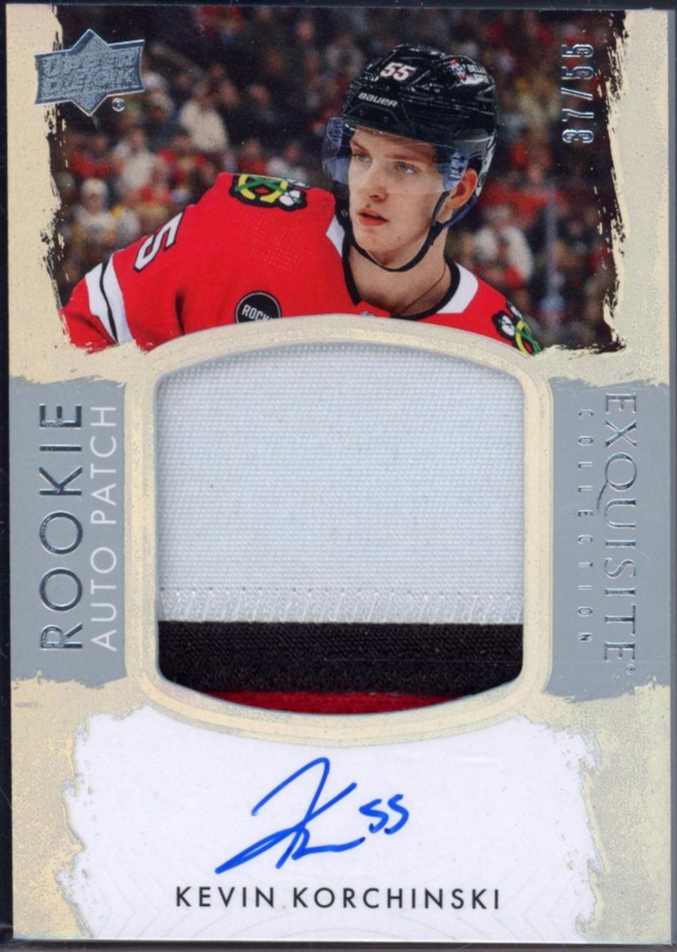 Kevin Korchinski #EC-KK 2023 Upper Deck The Cup Exquisite Collection Rookie Auto Patch Hockey