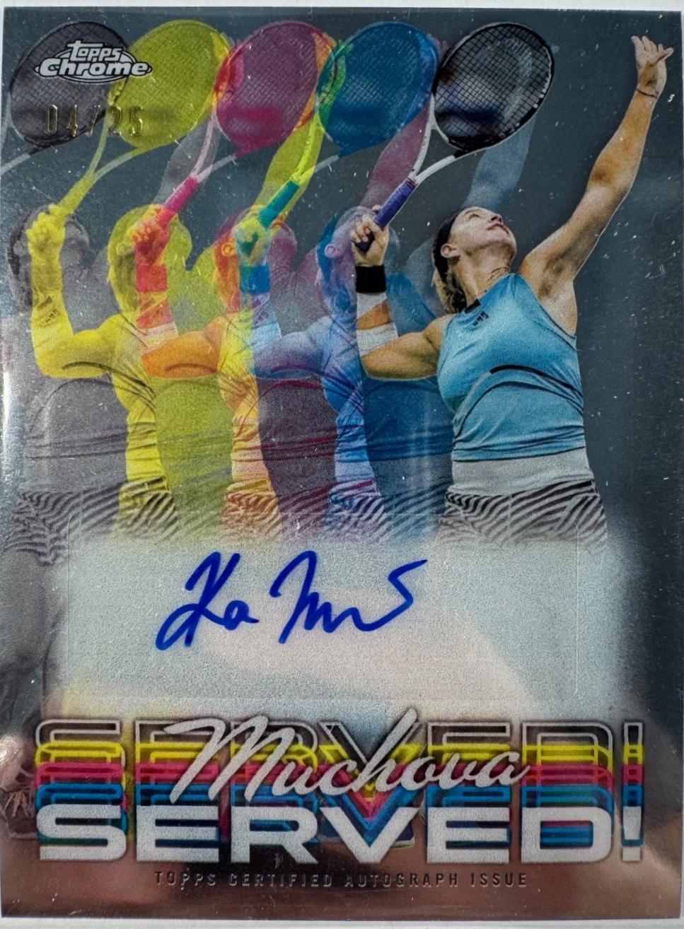 Karolina Muchova #CSS-KM Tennis Cards 2024 Topps Chrome Served Signature