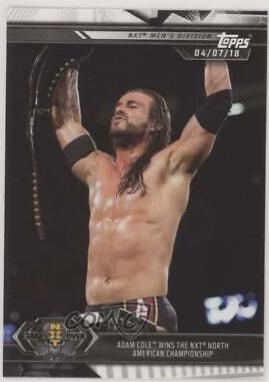 Adam Cole Wins the NXT North American Championship #14 Wrestling Cards 2019 Topps WWE NXT