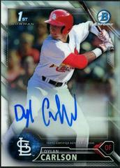 Dylan Carlson [Refractor] #CDA-DC Baseball Cards 2016 Bowman Draft Chrome Picks Autographs Prices