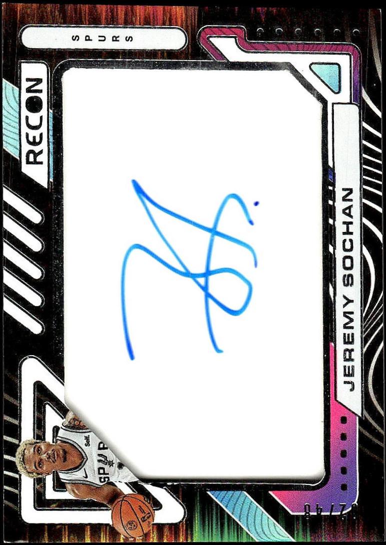 Jeremy Sochan #SAA-JER Basketball Cards 2023 Panini Recon Sophomore Acetate Autograph