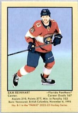 Sam Reinhart #R-1 Hockey Cards 2022 Parkhurst Champions Retro Autograph