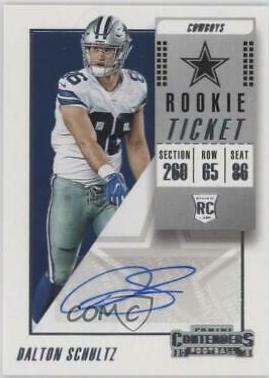 Dalton Schultz #181 2018 Panini Contenders Football Rookie Ticket