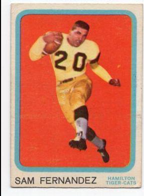 Sam Fernandez #33 Football Cards 1963 Topps CFL