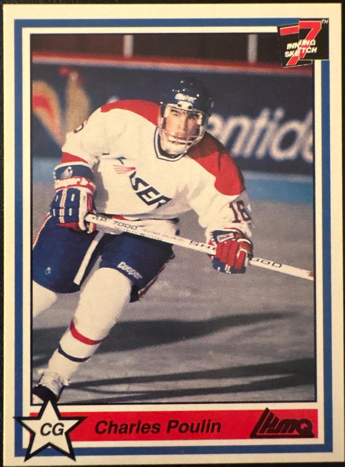 Charles Poulin #220 1990 7th Inning Sketch Lhjmq Hockey