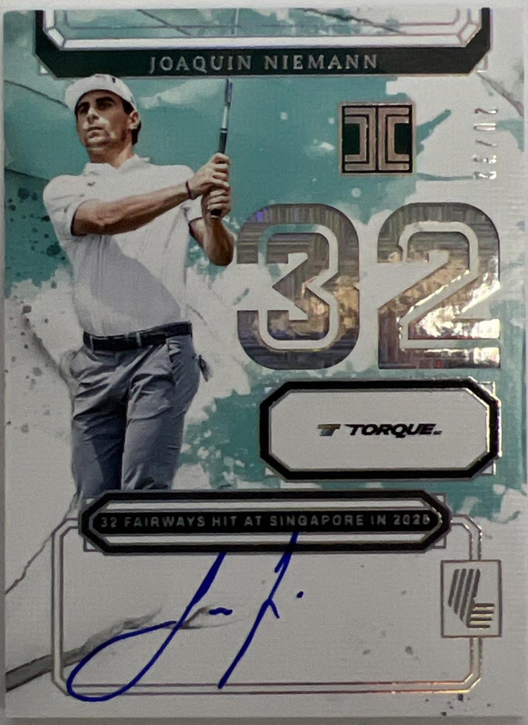 Joaquin Niemann #16 2025 Panini Impeccable LIV Fairways Signature Golf