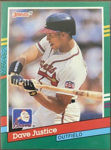 Dave Justice #548 Baseball Cards 1991 Donruss