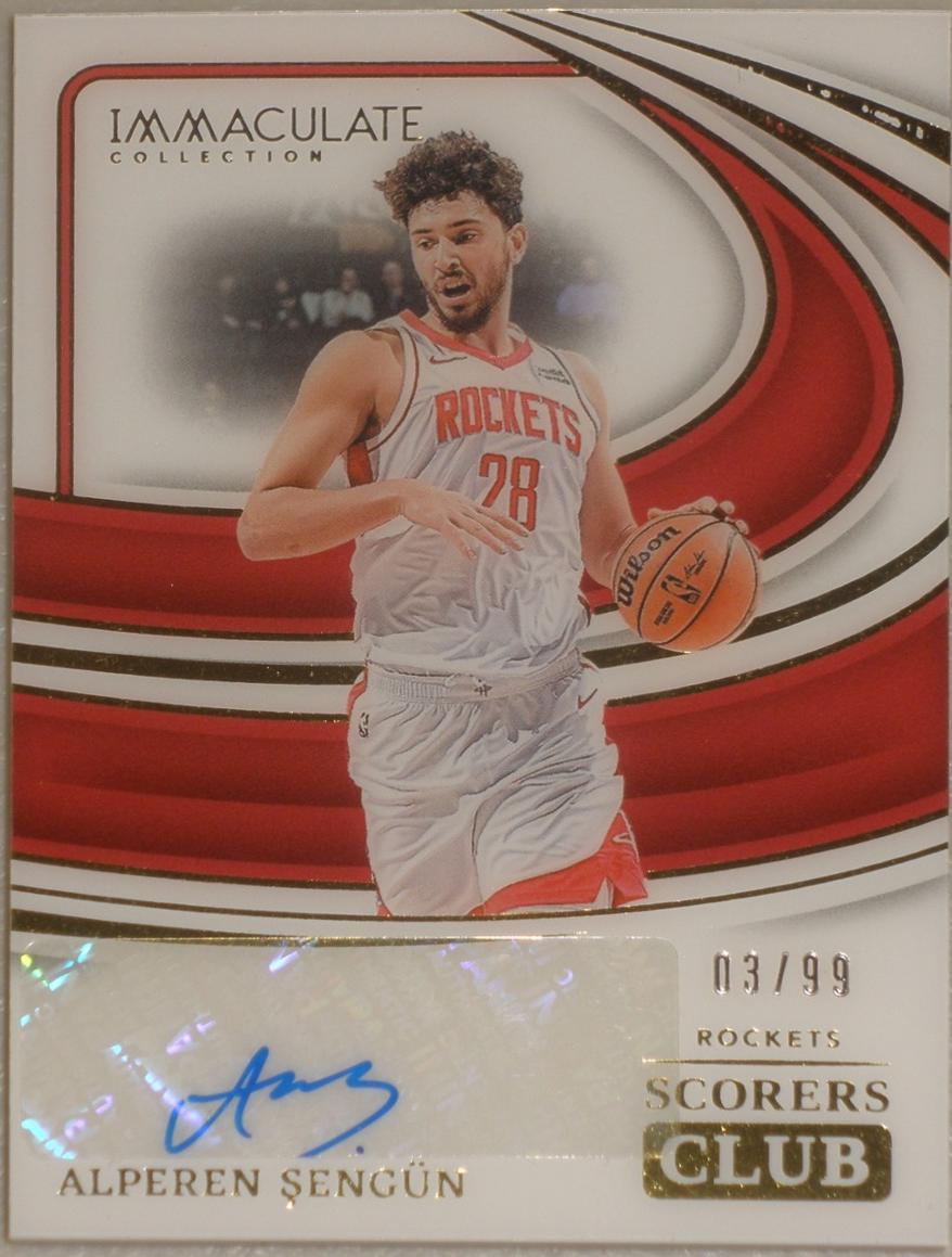Alperen Sengun #9 Basketball Cards 2023 Panini Immaculate Scorers Club Signatures