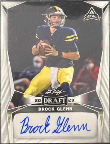 Brock Glenn #BA-BG1 Football Cards 2023 Leaf Draft Autographs