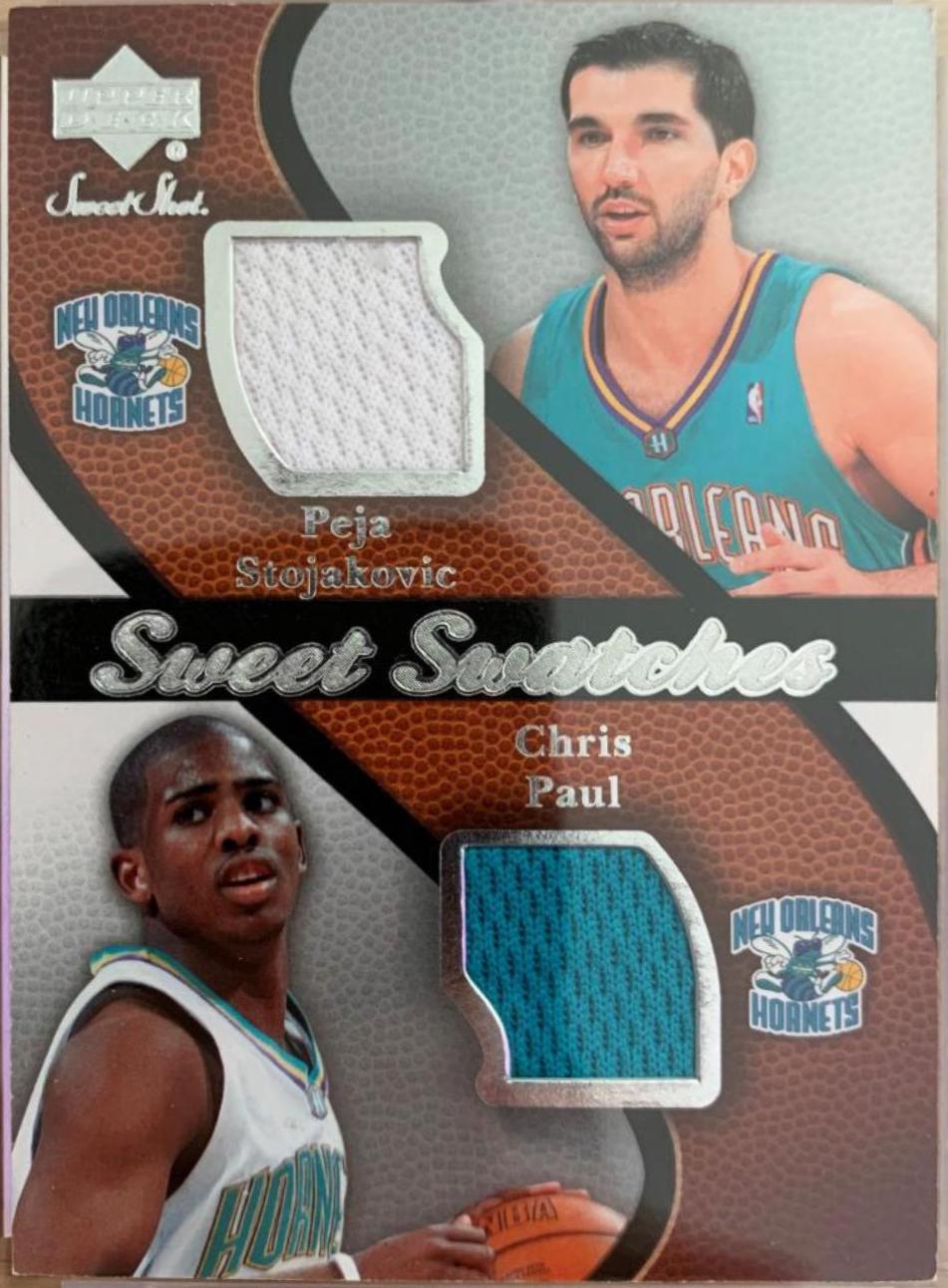 Chris Paul/Peja Stojakovic #SW-SP Basketball Cards 2007 Upper Deck Sweet Shot Sweet Swatches