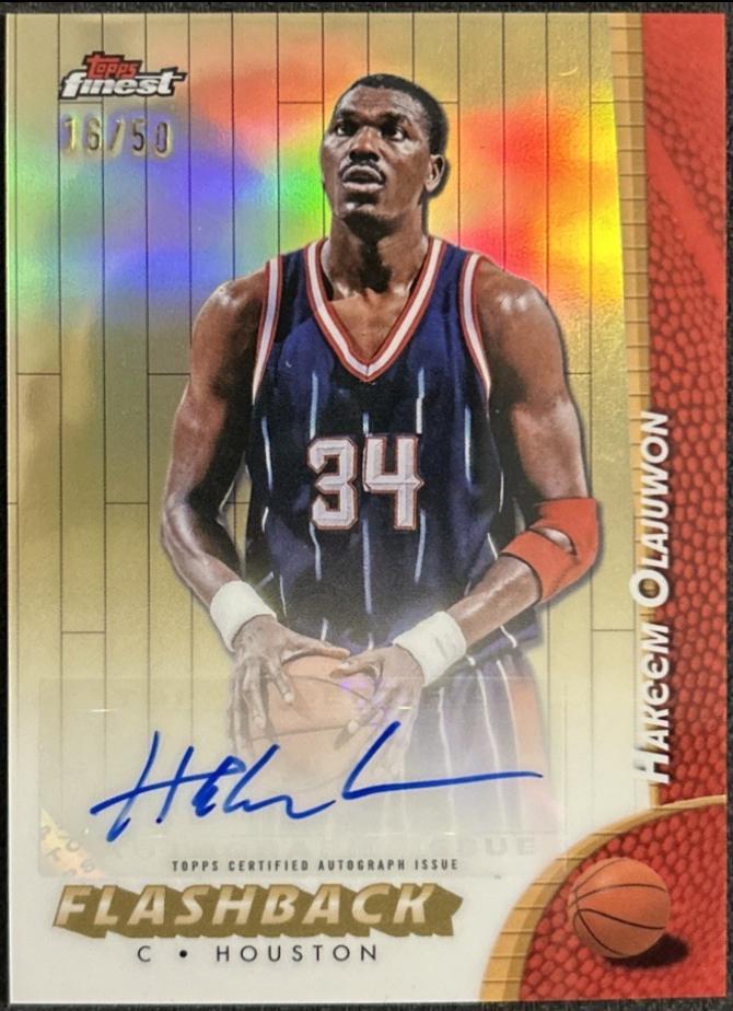 Hakeem Olajuwon [Gold Refractor] #FBA-HO