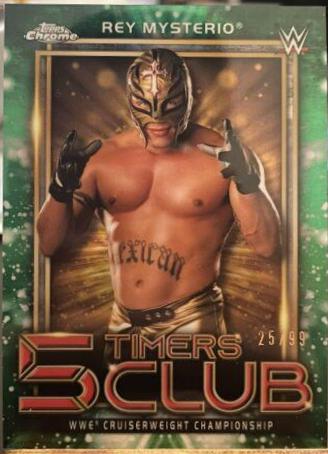 Rey Mysterio #5T-11 Wrestling Cards 2021 Topps Chrome WWE 5 Timers Club
