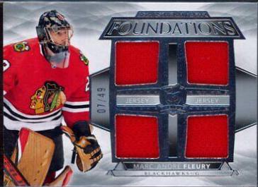 Marc Andre Fleury #F-MF Hockey Cards 2021 Upper Deck The Cup Foundations Quad Jersey