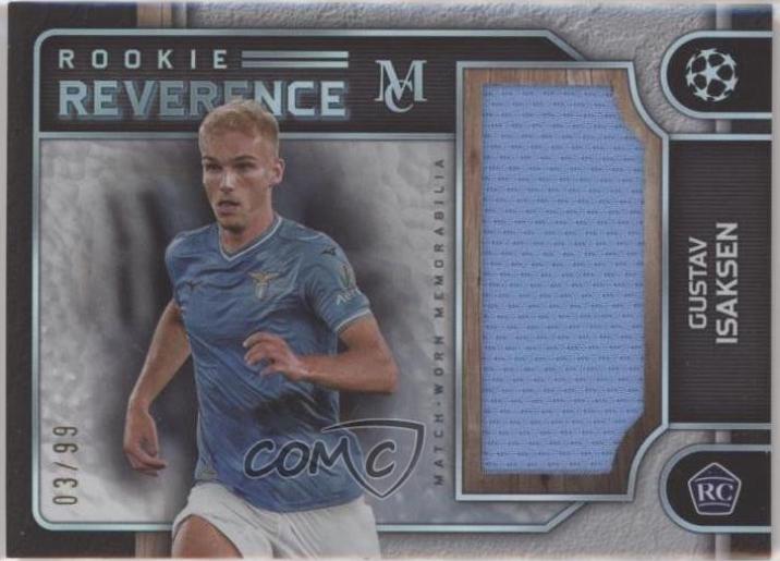 Gustav Isaksen #RRR-GI 2023 Topps Museum Ucl Rookie Reverence Relic Soccer