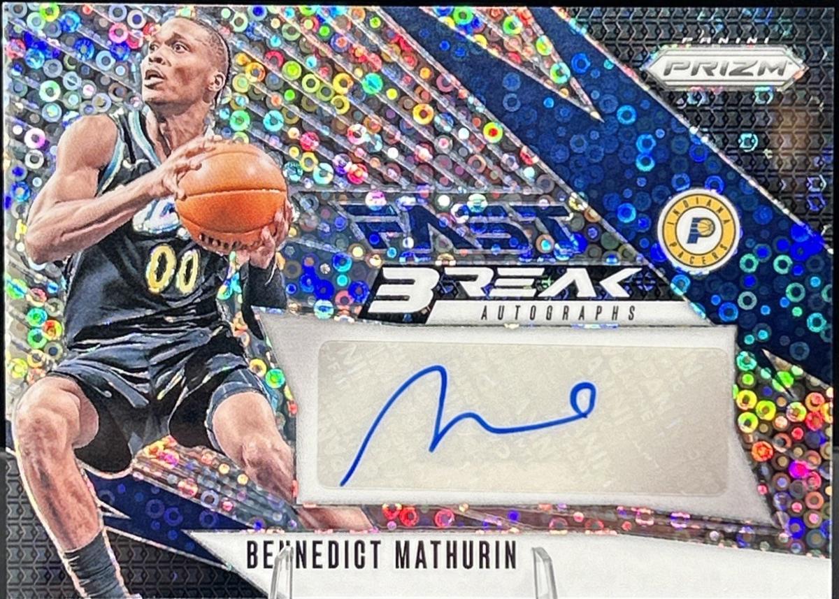 Bennedict Mathurin #FB-BMP Basketball Cards 2024 Panini Prizm Fast Break Autograph