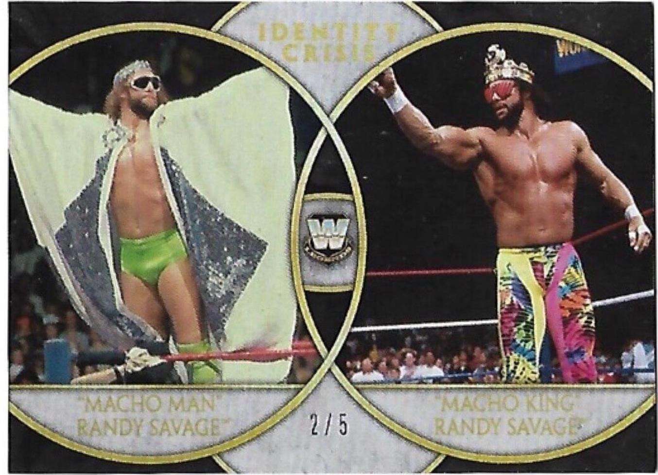 Macho Man' Randy Savage, 'Macho King' Randy Savage [Black] #IC-14 Wrestling Cards 2018 Topps Legends of WWE Identity Crisis