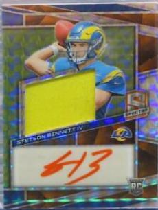 Stetson Bennett IV #9 Football Cards 2023 Panini Spectra Rookie Autograph Neon Orange
