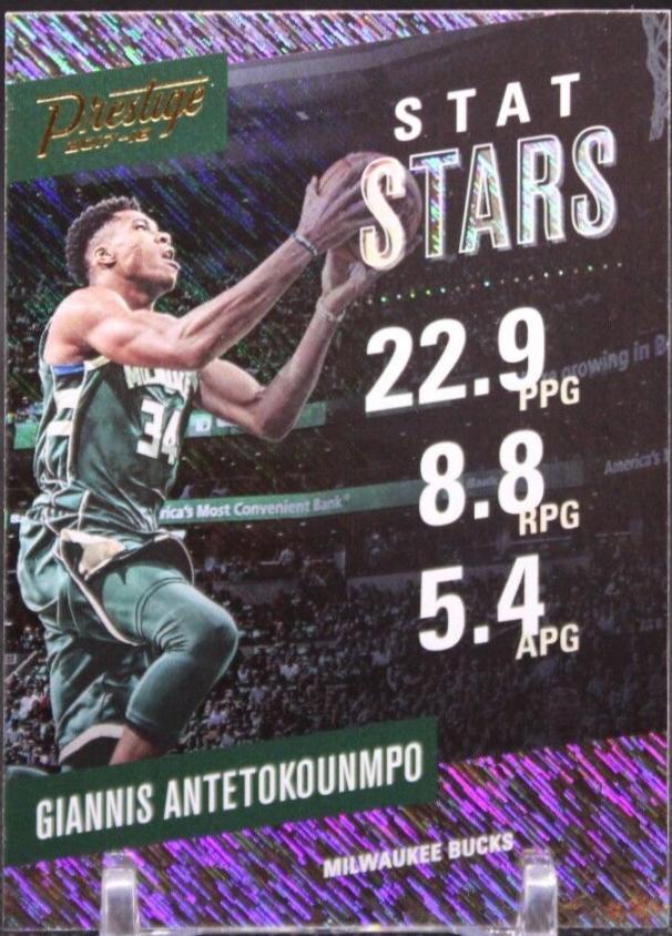 Giannis Antetokounmpo #2 Basketball Cards 2017 Panini Prestige Stat Stars