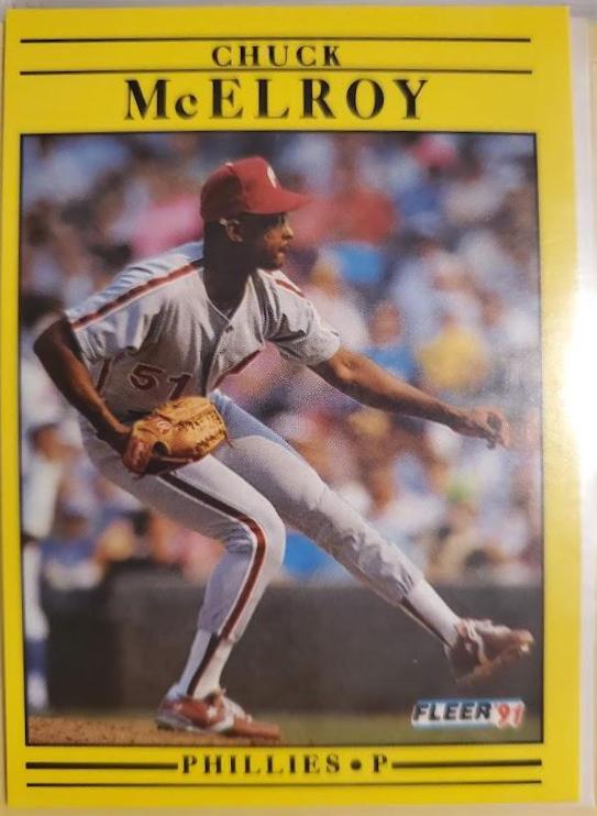Chuck McElroy #406 Baseball Cards 1991 Fleer