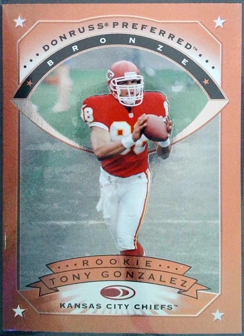 Tony Gonzalez #102 Football Cards 1997 Panini Donruss Preferred