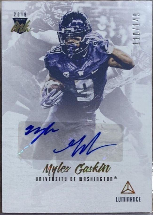 Myles Gaskin #RI-MG 2019 Panini Luminance Football Rookie Ink