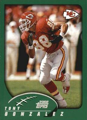 Tony Gonzalez #9 Football Cards 2002 Topps