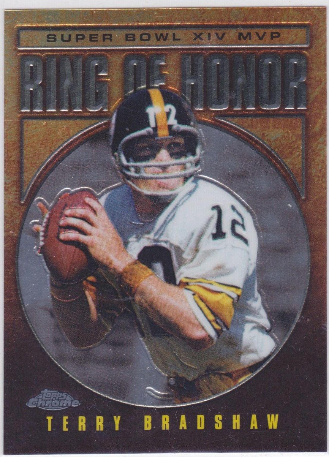 Terry Bradshaw #TB14 Football Cards 2002 Topps Chrome Ring of Honor
