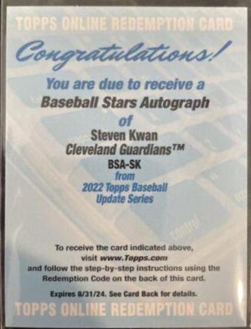 Steven Kwan #BSA-SK
