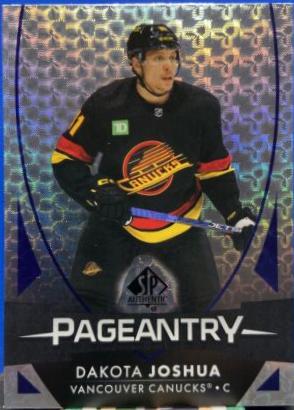 Dakota Joshua #P-37 Hockey Cards 2023 SP Authentic Pageantry