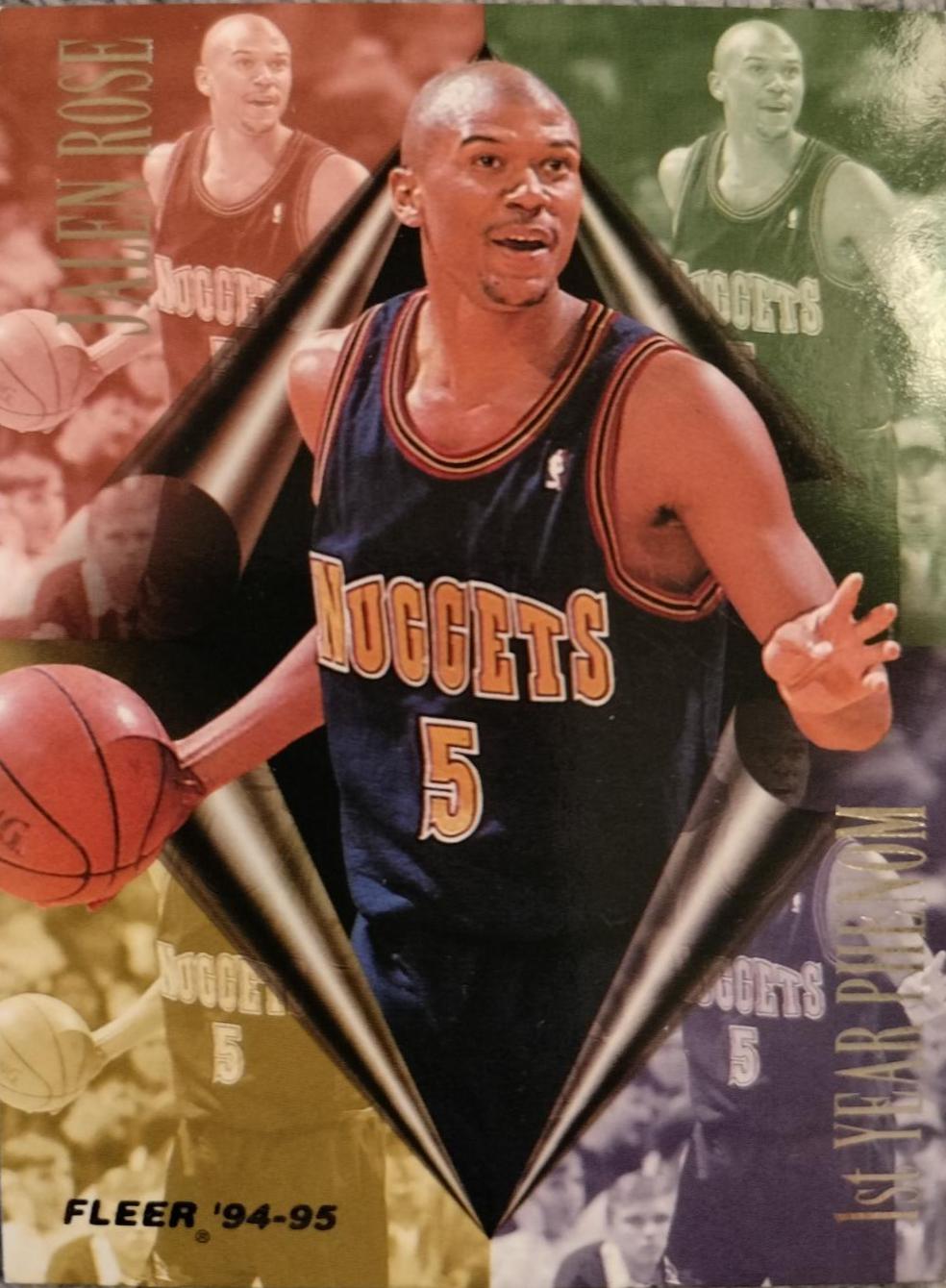Jalen Rose #9 Basketball Cards 1994 Fleer 1st Year Phenoms