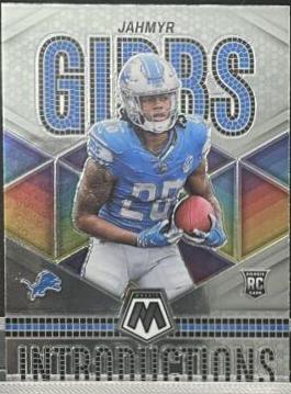 Jahmyr Gibbs #I-5 Football Cards 2023 Panini Mosaic Introductions