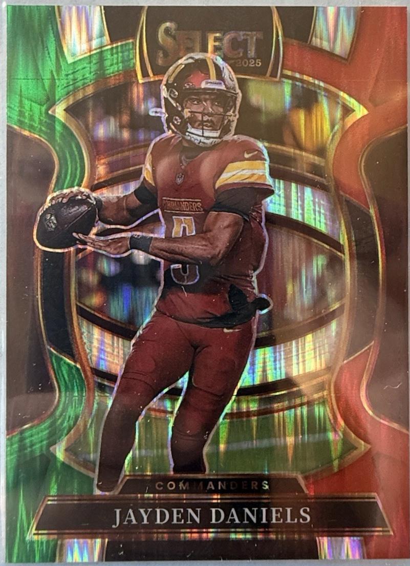 Jayden Daniels [Green Red Prizm Shock] #88 Prices | 2025 Panini
