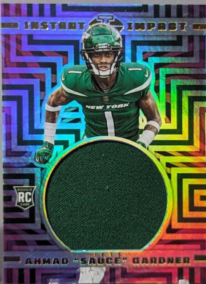 Ahmad 'Sauce' Gardner #II-AG Football Cards 2022 Panini Illusions Instant Impact