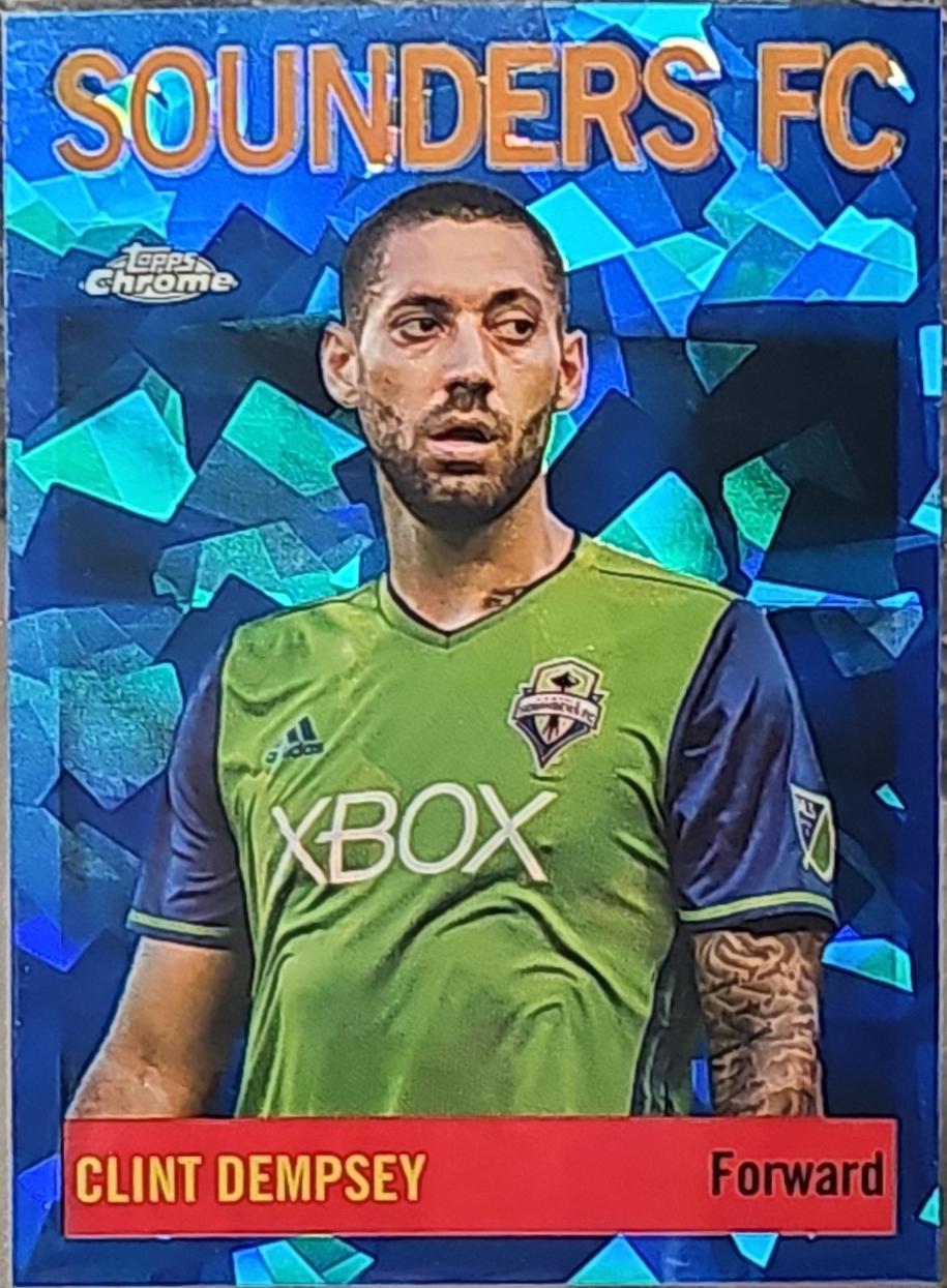 Clint Dempsey #64T-1 Soccer Cards 2024 Topps Chrome Sapphire MLS 1964 Football