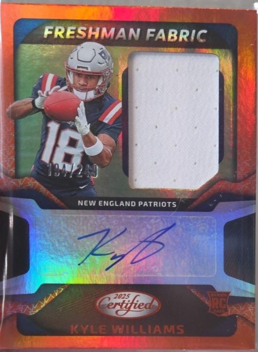 Kyle Williams #RSI-KWS 2025 Panini Certified Rookie Signature Football