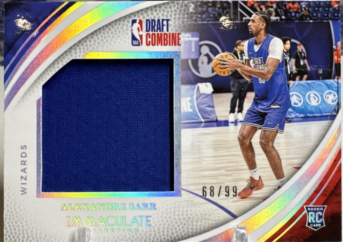Alexandre Sarr #12 2024 Panini Immaculate Draft Combine Memorabilia Basketball