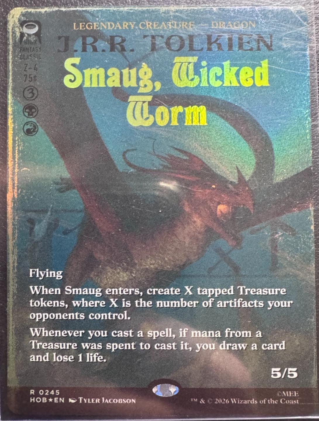 MTG Smaug, Wicked Worm 英語版　foil Smaug, Wicked Worm [Borderless Foil] #245 Prices | Magic The