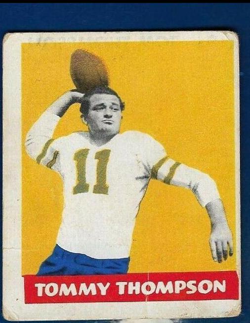 Tommy Thompson #9 Football Cards 1948 Leaf
