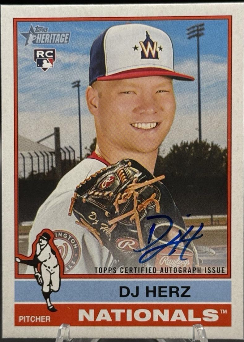 Dj Herz #ROA-DH Baseball Cards 2025 Topps Heritage Real One Autograph