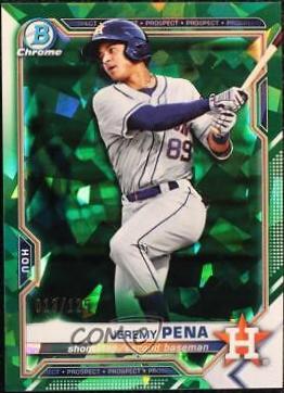 Jeremy Pena #BCP-190 2021 Bowman Chrome Sapphire Prospects Baseball