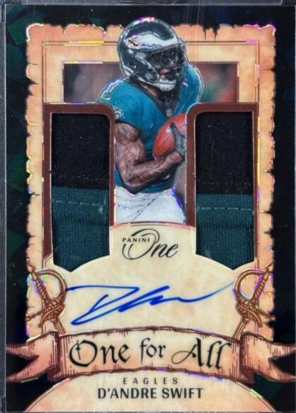 D'Andre Swift [Black One For All Autograph] #345